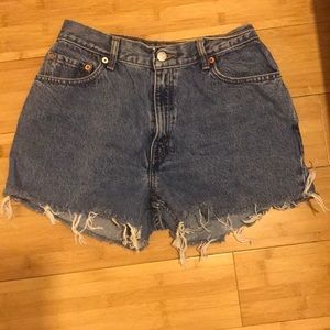Levi blue jean shorts
